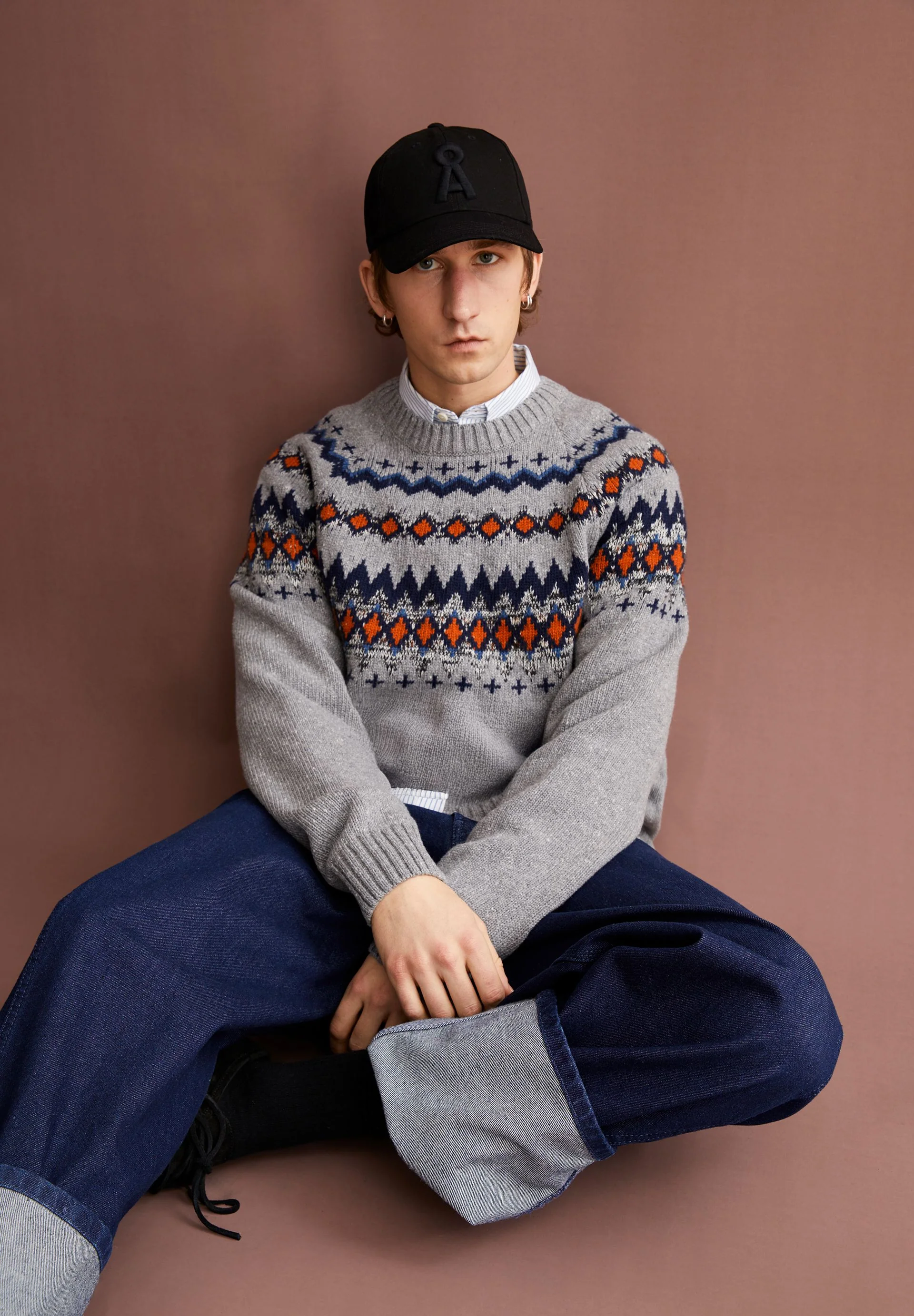 KAALLA FAIR ISLE | silver melange-dusty orange - Image 4